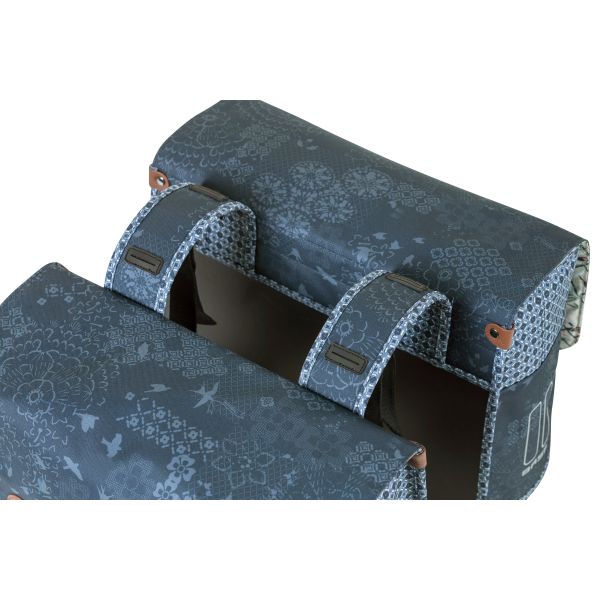 BASIL Dubbele fietstas boheme carry all 35 liter 37 x 15 x 37 cm - blauw