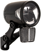 Koplamp Herrmans H-Black MR8 dynamo - aan uit functie -met houder - 180 lumen