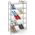 Metaltex schoenenrek 6 etages 64x23x104 cm zilver