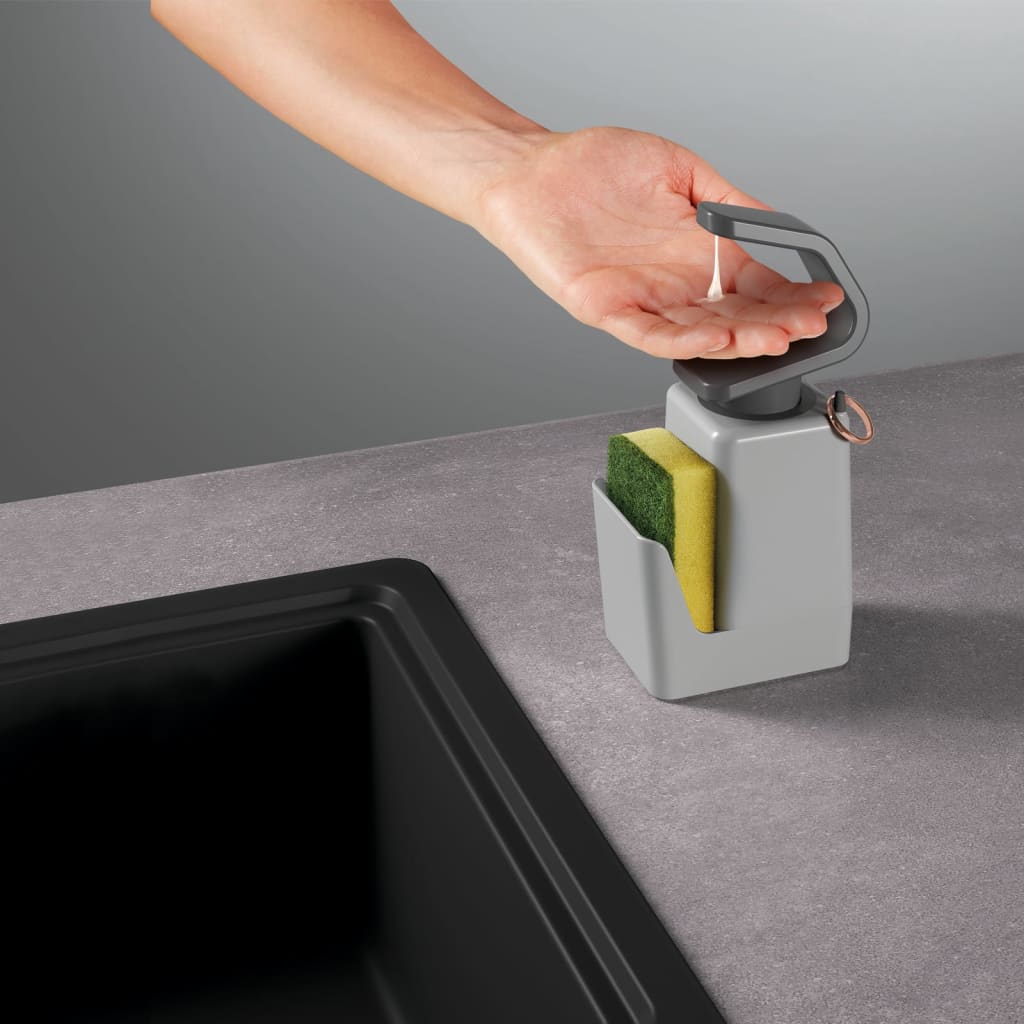 Metaltex soap-tex zeepdispenser 11x8x22 cm grijs