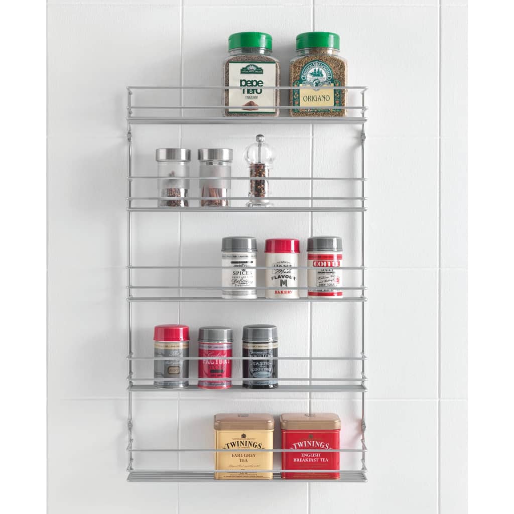 Metaltex space saver smart kitchen pepito kruidenrek 5 etages 36x8x58 cm zilver