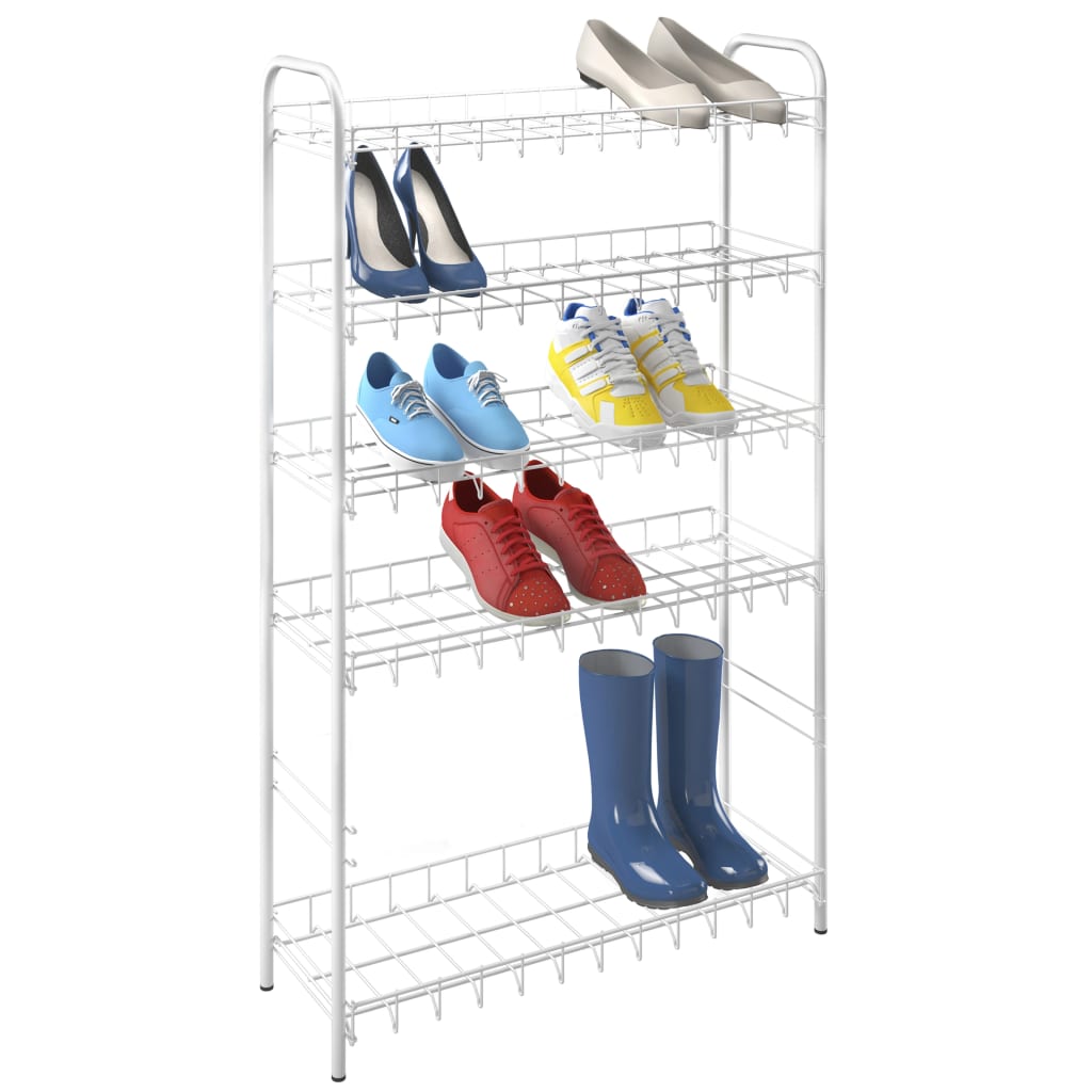 Metaltex tomado shoe 6 schoenenrek wit 64x23x104 cm 6 verdiepingen