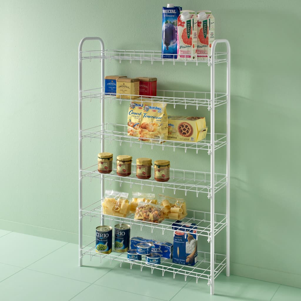 Metaltex tomado shoe 6 schoenenrek wit 64x23x104 cm 6 verdiepingen