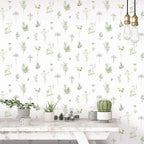 Noordwand behang evergreen herbs and flowers wit