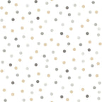 Noordwand Noordwand Behang baby Confetti Dots wit grijs beige