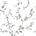 Noordwand Noordwand Behang Blooming Garden 6 Floral Strands wit en blauw