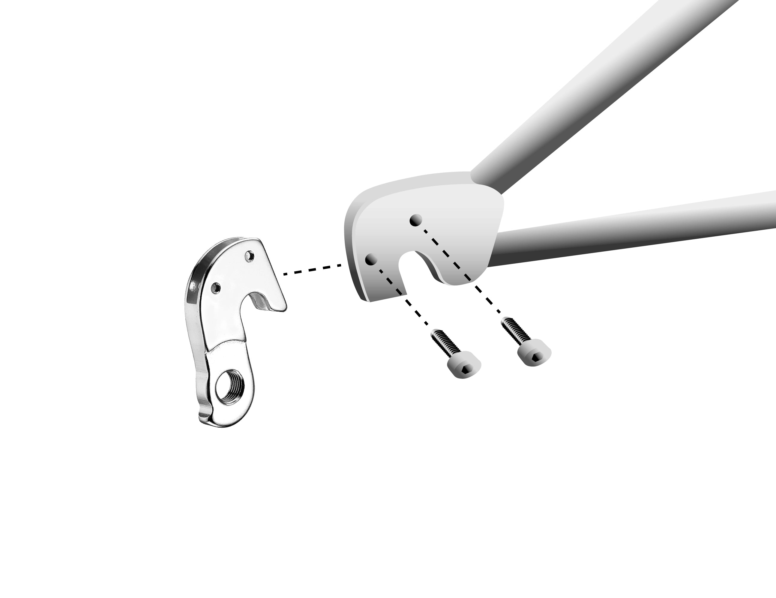 Union derailleurpad GH-151 met schroefset M3x1.0