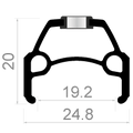 Rodi Voorwiel Connect 28 622 x 19 RVS spaken zwart