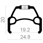 Rodi Voorwiel Connect 28 622 x 19 RVS spaken zwart