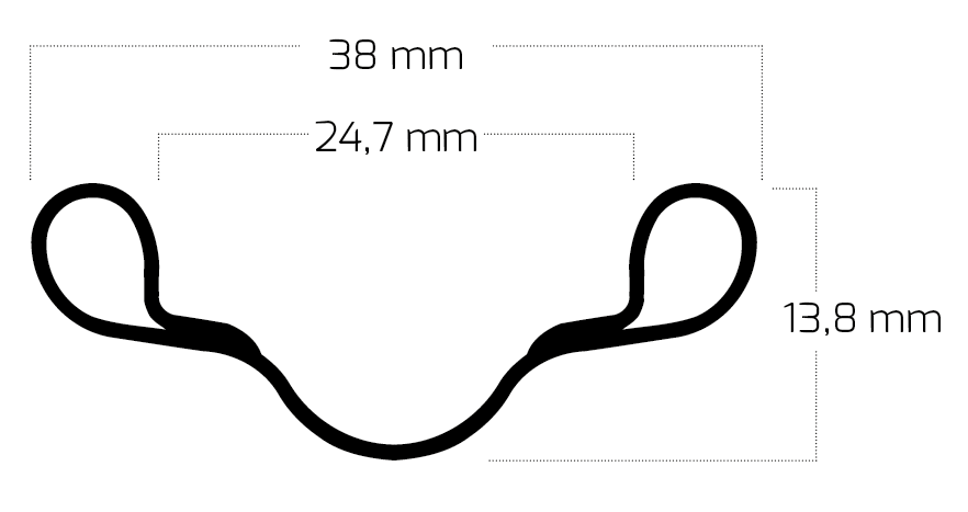 Ryde velg westwood v38 622 x 24c aluminium 36 gaats 14g - zwart