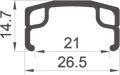 Rodi voorwiel 28 622*21 parallex - zilver