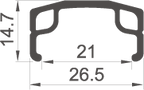 Rodi voorwiel 28 622*21 parallex - zilver