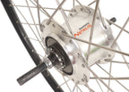 Shimano achterwiel 28 622 x 19c met nexus 7 naaf voor rollerbrake - zwarte geslepen velg met rvs spaken
