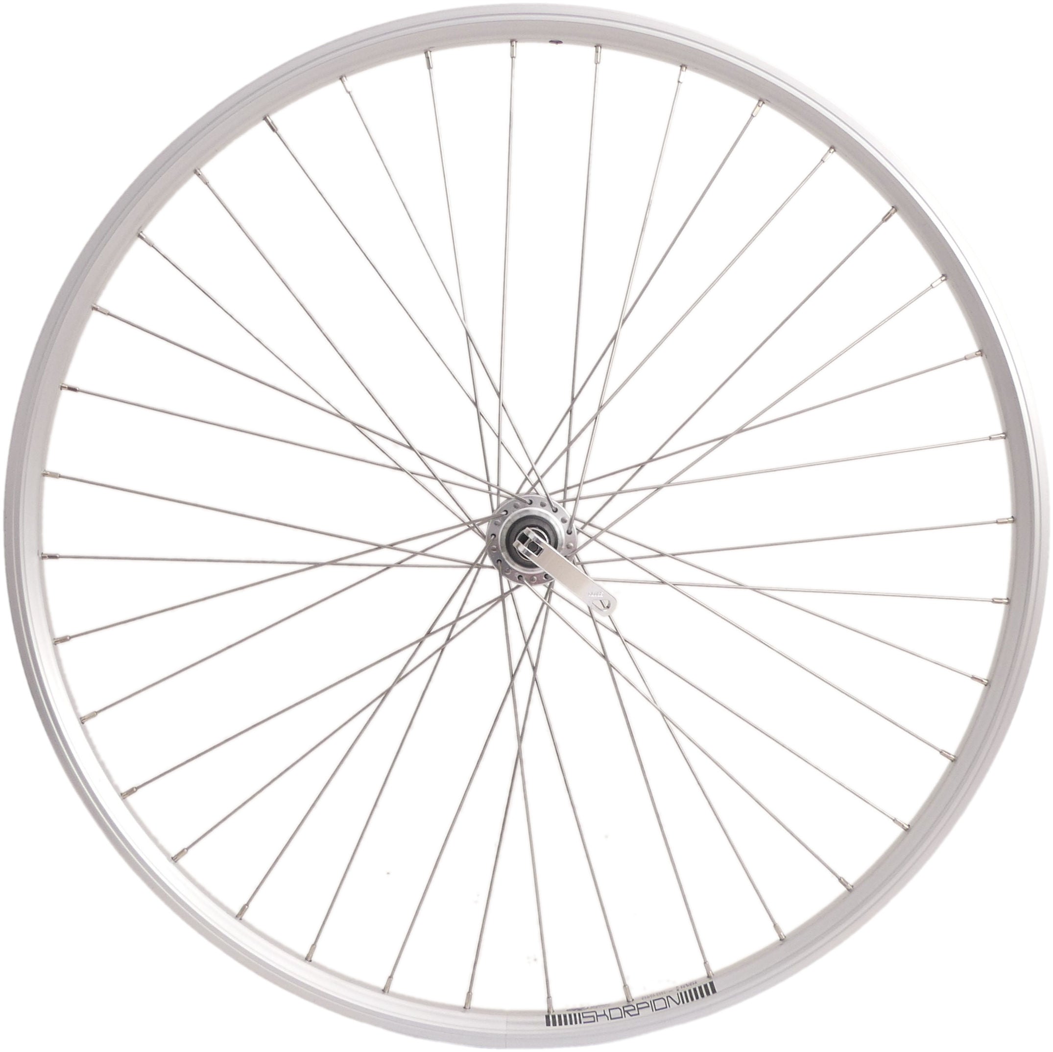 Rodi achterwiel 28 inch 622x19 - skorpion - 36 gaats fm32 - 8 9 speed naaf + qr - zilver