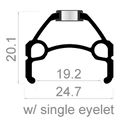 Rodi velg skorpion 26 559 x 19c 36 gaats - spaak 14 - zwart