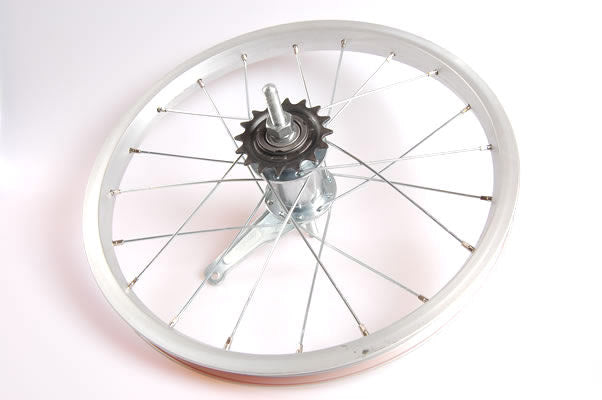 Achterwiel 16 x 1.75 aluminium met favorit remnaaf