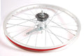 Achterwiel 20 x 1.75 aluminium met favorit remnaaf - zilver