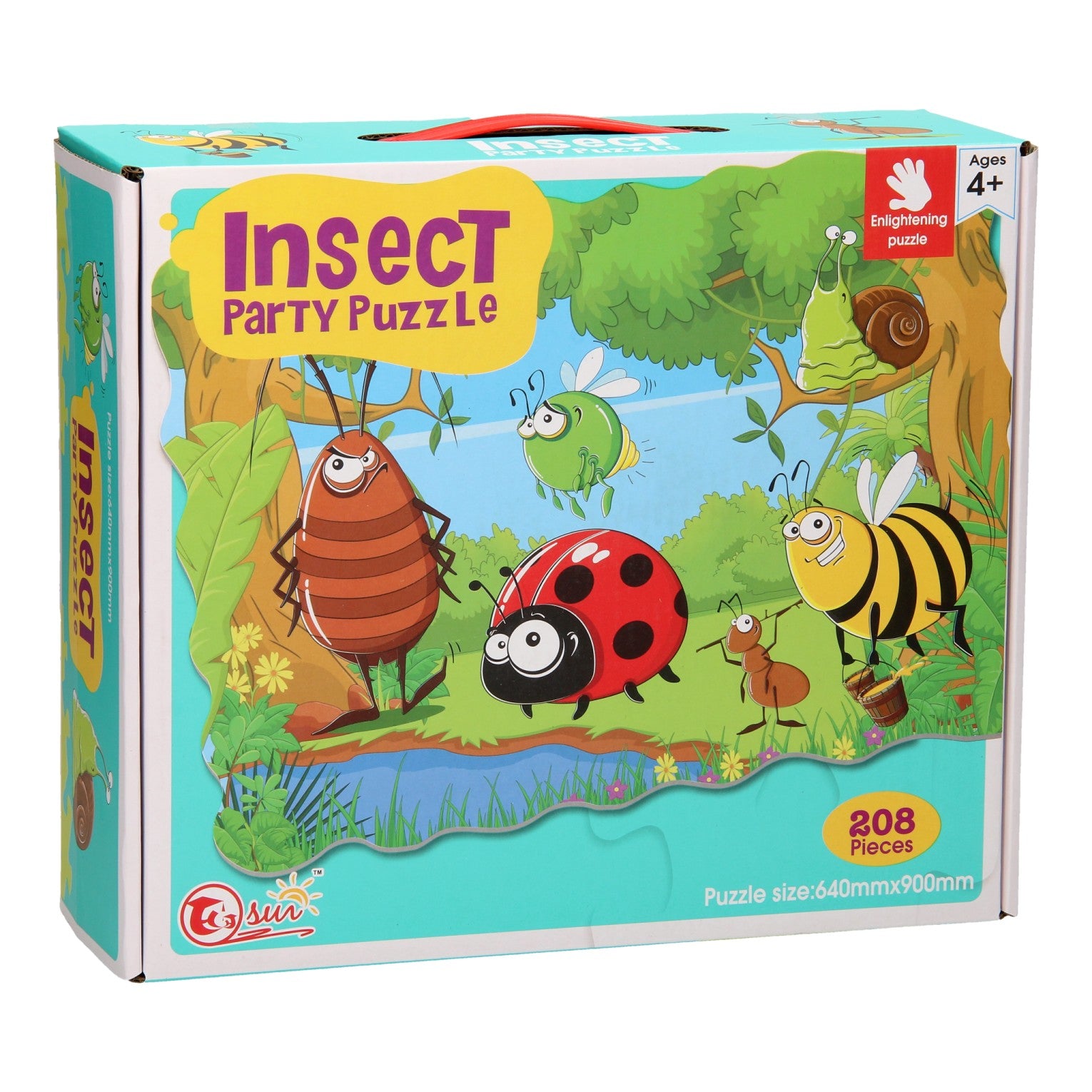 Insect Party Mega Puzzel 208 stuks(90x64cm)