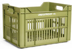 Urban proof fietskrat recycled kunststof 30l olijfgroen 40x30x25 cm