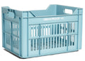 Urban proof fietskrat recycled kunststof 30l licht blauw 40x30x25 cm