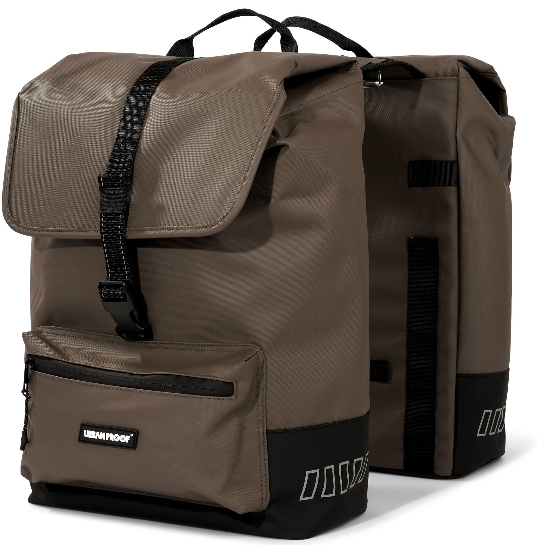 Urbanproof tas double cargo up recycle 38l bruin