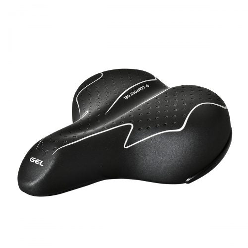 Wittkop fietszadel big classic gel met zadelstrop - zwart