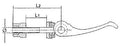Aluminium zadelpen snelspanhendel M6 x 55 mm -