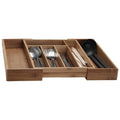Excellent houseware bestekbak hout uitschuifbaar