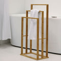 Bathroom Solutions Bathroom Solutions Handdoekenrek met 3 stangen bamboe