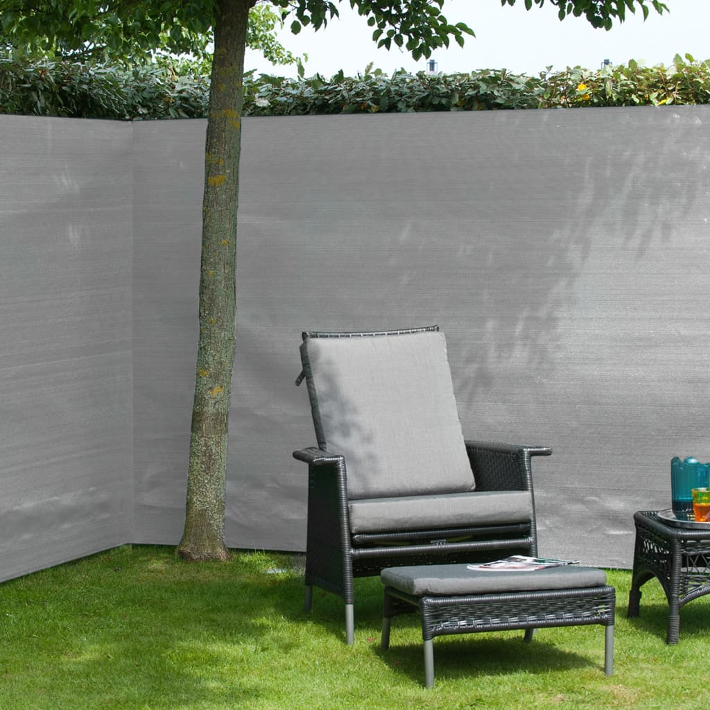Nature tuinscherm 1,2x5 m pe grijs