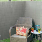 Nature tuinscherm dubbelzijdig 1x3 m pvc grijs