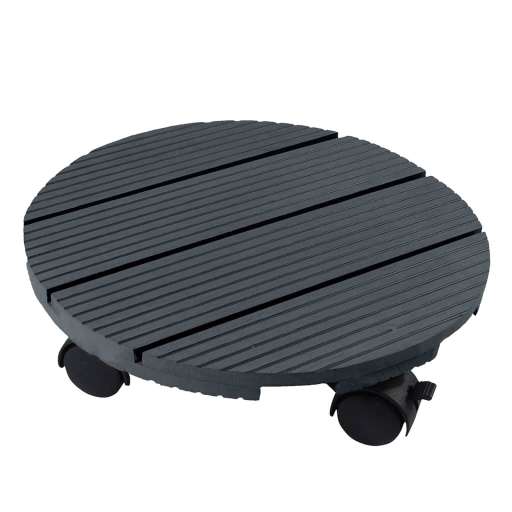 Nature plantentrolley rond ø30 cm antracietkleurig