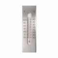 Nature wandthermometer 7x1x23 cm aluminium