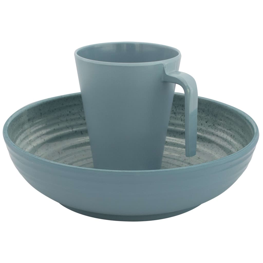 Eurotrail serviesset denia - 16delig - licht blauw - melamine