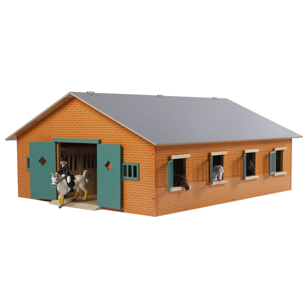 Kids globe paardenstal met 7 boxen, 1:24