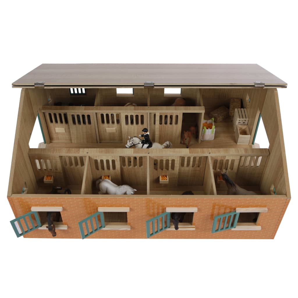 Kids globe paardenstal met 7 boxen, 1:24