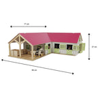 Kids globe paardenhoekstal roze