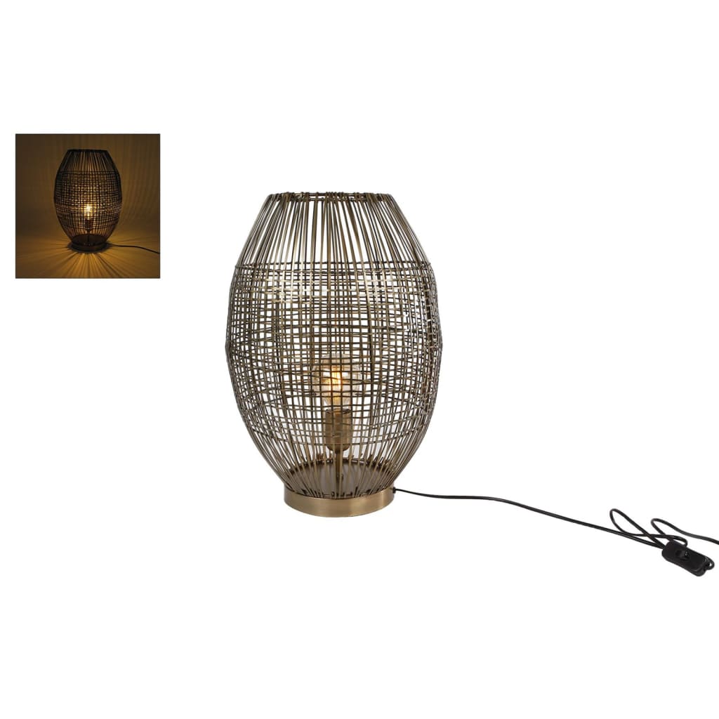 Gifts Amsterdam Gifts Amsterdam Metalen Tafellamp Lina 27x27x38 cm Oud Messing