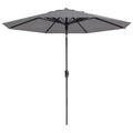 Madison parasol paros ii luxe 300 cm lichtgrijs