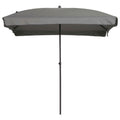 Madison parasol patmos luxe rechthoekig 210x140 cm lichtgrijs