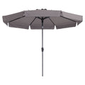 Madison parasol flores luxe rond 300 cm taupe