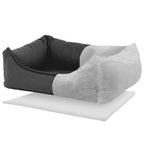 Madison hondenbed skai check 100x80x25 cm grijs