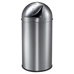 Push can prullenbak 40l mat chroom