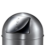 Push can prullenbak 40l mat chroom