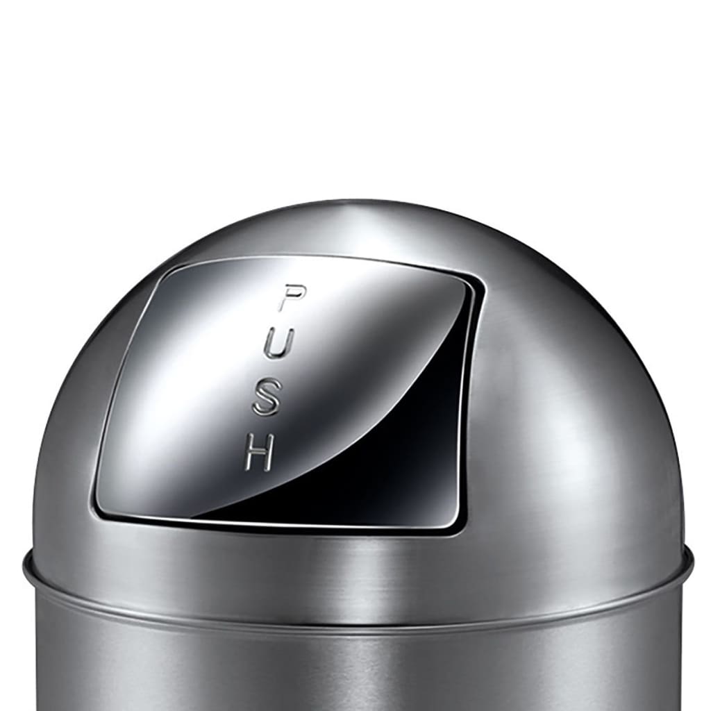 Push can prullenbak 40l mat chroom