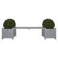 Esschert design bank met plantenbak grijs cf33g