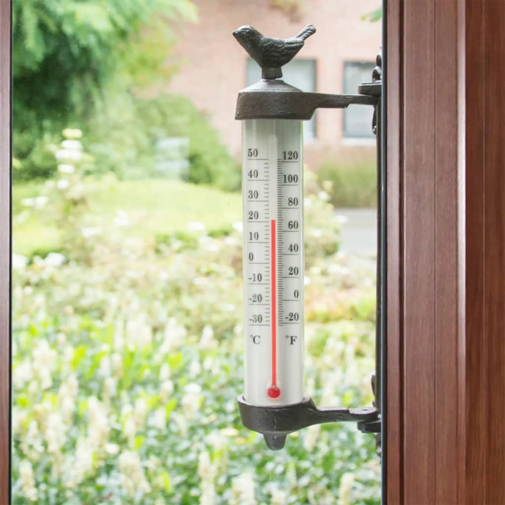 Esschert design wandthermometer vogel