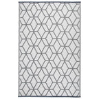 Esschert design buitenkleed 180x121 cm grijs en wit oc25