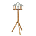 Esschert design vogelvoederhuisje met silo en rond dak zink