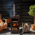 Esschert design terraskachel met pizzaoven roestkleurig